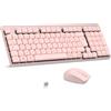 Leadsail Tastiera meccanica wireless LeadsaiL FA98, con tastiera e mouse, colore rosso