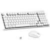 Leadsail Tastiera meccanica wireless LeadsaiL FA98, con tastiera e mouse, colore rosso