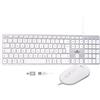 Blue Stork Bluestork Pack Mac: Tastiera e mouse per Mac, con connessione USB-C e USB-A, colore bianco, layout QWERTZ tedesco