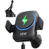 INIU Supporto per telefono da auto INIU con funzione di ricarica, 15W, supporto per telefono da auto con ricarica wireless Qi2