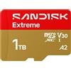 SANDISK Extreme microSDXC da 1 TB, scheda UHS-I + adattatore SD (fino a 245 MB/s in lettura)