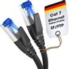 KabelDirekt - Cavo di rete Cat-7 - 25 metri - 10 Gigabit, con connettori RJ45, colore nero