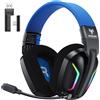 WESEARY Cuffie da gioco wireless WESEARY con microfono, compatibili con PS5, PS4, PC, Switch e smartphone