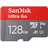 SANDISK 128 GB Ultra Go, scheda Micro SDXC + adattatore SD (per dispositivi Android)