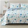 Great Bay Home Set di lenzuola per letto matrimoniale Great Bay Home, copripiumino estivo a tema costiero con federe