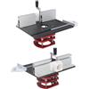 Merkloos Base di sollevamento per router con piastra superiore - Lavorazione del legno - Sicura e stabile - Nera - Base di sollevamento per router - Adatta per macchine per la lavorazione del legno - 51...