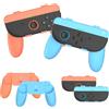 Dobewingdelou Impugnatura 2 in 1 per Switch 2 2025 con cinturino da polso Impugnatura staccabile Supporto per controller Joycon Accessori da gioco 1 x arancione e 1 x blu