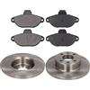 HOFFCAR KIT FRENI ANTERIORI compatibile con FIAT SEICENTO / 600 (187) - DISCHI + PASTIGLIE OEM: FDB925, FDB925B, FDB749 | 15857 |SOSTITUZIONE DIRETTA|BASSA POLVERE|SILENZIOSO