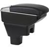 OYHCM Bracciolo centrale per Suzuki SX4 2007-2013,7 USB | Per Suzuki SX4 Bracciolo, 6 USB + USB-C, Portabicchieri pieghevole, Doppio vano portaoggetti, Coperchio scorrevole