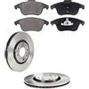 HOFFCAR KIT FRENI ANTERIORI compatibile con CITROEN C4 GRAND PICASSO I, MPV/SPACE WAGON (UA,UD) - DISCHI + PASTIGLIE OEM: FDB1972 | 17338 |SOSTITUZIONE DIRETTA|BASSA POLVERE|SILENZIOSO