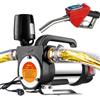YSMY 220V Pompa Diesel Elettrica Pompa Gasolio Pompa di Trasferimento 60L/min Pompa Carburante Autoadescante Elettrica Pompa Aspirazione con ugello di misura ad arresto automatico Tubo flessibile da 6M