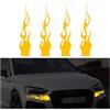 JNNJ 4 Pezzi Adesivo Fiamma Autos, Adesivi Riflettenti Auto Vinile Fiamma, Adesivi Auto Forma Fiamma Sportiva, Accessori Esterni Decorativi Universali per Autos, Camion(Giallo Riflettente)