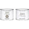 bianco Shabby CHALK PAINT Grigio Tortora & FINITURA - Pittura Shabby Chic EXTRA OPACA (500 ml) + Finitura Trasparente Opaco (500 ml)