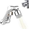TUOKLNC Testa spruzzatore per rubinetto girevole a 1080°, adattatore universale da 22/24 mm con aeratore anti-schizzi per rubinetto da cucina e lavabo (doppio a 1080 gradi)