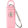 Faas Allarme tascabile ricaricabile, 130 dB allarme personale, portachiavi per autodifesa, pulsante di emergenza con luce LED e modalità stroboscopica, allarme di sicurezza per donne (rosa)