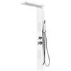 MUL-BOUTIQUE Colonna doccia con miscelatore termostatico, sistema di doccia antipioggia in acciaio inossidabile con doccetta, per bagno, hotel, 15 x 47 x 130 cm (argento specchio)