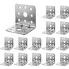 vsshe 15 x Staffe Angolari, Connettori Angolari in Zincate(40x40x40x1.5mm), Squadrette Angolari a 90 gradi, Fissaggio angolare con 56 Viti, Staffe angolari in metallo per Mobili,Scaffali,Tavoli