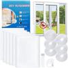 flintronic 6PCS Zanzariera per Finestra 130x150cm, Autoadesivo Chiusura a Strappo Rete Anti-Insetti Zanzariera Finestra-Bianco