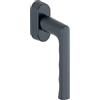 HOPPE Hamburg 11701377 - Maniglia per finestra, SecuForte+VarioFit, 90°, 7 x 32-42 mm, nero opaco RAL 9714
