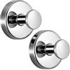 V-Kitpater Ganci a ventosa resistenti, confezione da 2 pezzi, in acciaio inossidabile 304 cromato, senza trapano, per bagno, cucina, piastrelle, vetro, porta d'ingresso e UPVC, 4,5 kg, impermeabili