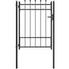 vidaXL Cancello per recinzione HORST 100 x 125 cm Metallo Nero