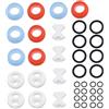 LIYANHU 48 rondelle per rubinetti miscelatori, anelli O per miscelatori, rondelle per rubinetti, rondelle per rubinetti, set con dischi in ceramica da 1/2 giro in silicone, guarnizioni ad anello per lavello