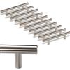SOTECH 10 x Maniglia per mobili G6 in vero acciaio inox massiccio Ø 12 mm | Spaziatura dei fori 96 mm maniglie a barra