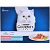 Purina Cibo per gatti Gourmet Salmone Tonno Pesce 12 x 85 g