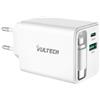 VULTECH Caricatore Adattatore Universale Vultech CC65-2C1AR 2 Porte Type-C PD45 di Cui 1 Con Cavo Retrattile + 1 Porta USB QC3.0 GaN PPS 65W Nero Dimensioni Compatte