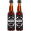 Grillstone Liquid Smoke Hickory e legno duro, 2 x 100 ml | Salsa dal gusto affumicato intenso, condensato purificato con dosatore per carne, pesce, formaggi, salse e marinate