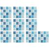 Blausky 30 adesivi per piastrelle in PVC, 20 x 20 cm, quadrati, autoadesivi, pannelli da parete 3D, in stile mosaico, decorazione per cucina, sala da pranzo, bagno, colore 13