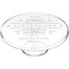 Maverton Vassoio Sottotorta in Vetro, Personalizzazione a Laser | Porta Dolce Tondo Rialzato su un Piede, Alzatina Dolci da ca. 30cm, regalo donna compleanno, Ornamento
