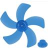 Zeroupshop Ventola di ricambio da 40,6 cm, cinque foglie con copertura per dado, per interni, elettrico, ventilatore da tavolo, circolatore d'aria blu