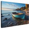 MuchoWow© Quadri Moderni Soggiorno Poster Da Parete Decorazioni Muro | 30x20 cm - Salotto Quadro Grande Foto Stampe Su Tela Camera Da LettoBarca - Lago - Natura - Stile Marino - Acqua