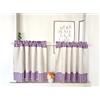 Daliena Set di 2 Tende da Cucina a Quadri Stile Bistrot, Tenda Corta con Aspetto Lino, Tenda da Cucina in Stile Rustico, Tenda Retrò Vintage, Tende per Piccole Finestre Pronte (LxA 70x45cm) Viola 2