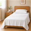 Homebliss Completo Letto 90x190+25 / 150x240 + 45x75 1PCS, Bianco | 65 GSM, sacca +25, tinte unite