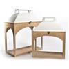 Decor Space Decorspace Set 2 Lanterna anticata in legno e metallo decorativa da esterno vintage (Rettangolare Big, Bianco)