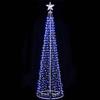 BAKAJI Albero di Natale Luminoso 280 CM Led Luci con Giochi di Luce Struttura in Metallo Decorazione Natalizia Design Minimal Artificiale Arredamento Natalizio Addobbo (Blu 753 LED)