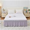 Mateju Famiglia Gonna da Letto Elasticizzata Avvolgente Matrimoniale/Singolo/Piazza e Mezzo Gonna Letto con Volant Gonna da Letto Facile da Installare da 38/40 cm (Taro,100 * 200+40cm)
