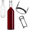 KADAX Bottiglie da vino 750ml, 1 pezzo, bottiglie di vetro vuote senza tappo per vino, liquori e alcolici, bottiglie di vetro da riempire, bottiglie di liquore in vetro (trasparente)