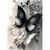 AIRDEA Farfalle Diamond Painting, Fiori Bianchi Diamond Painting Kit Completo, Diamantini Crystal Art Hobby Creativi Adulti Decorazione per Casa 30x40 cm