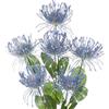 Oairse Grande crisantemo artificiale da 10,2 cm, 6 teste di fiori con stelo lungo 84 cm, fiori finti blu, ragno finto per mamme, fiori per primavera estate decorazione floreale per matrimoni bouquet