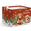 Clastyle Cesto Biancheria Sporca Natale Cesta Giochi Bambini Pieghevole | 36L Cestino Portaoggetti per Giocattoli Vestiti, Portabiancheria Salvaspazio Pieghevole, Scatola Porta Oggetti Impermeabile