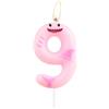 mciskin Candele a forma di squalo rosa, candele di compleanno numero 9, decorazioni per feste a tema squalo per torta, candele per 9° compleanno, decorazioni per feste a tema squalo per ragazzo ragazza