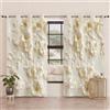PETTI Artigiani Italiani - Tende a Pannelli per Interno con Anelli 2 Pezzi 140x280cm, Tenda Camera da Letto e Soggiorno Oscuranti Isolanti e Moderne, Floreale 06-10, 100% Made in Italy