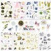 DPKOW 24 Fogli Adesivi Scrapbooking Capodanno Fai-Da-Te Stickers per Artigianato Album Foto Bullet Journal Carte Gadget Addobbi Capodanno Decorazioni