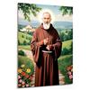 emmena - Quadro Arte Sacra - San Pio - Padre Pio e la sua Chiesa - 18x24 cm