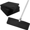 VIVOTE Panno in microfibra per pavimenti, riutilizzabile, 40 x 60 cm | Panni intercambiabili ad alta assorbenza, panni versatili per la pulizia, 40 x 60 cm, nero, 5 pezzi