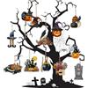 Shyllin 36 Halloween Albero Appendere, Legno Halloween Appendere, Ornamenti Halloween Decorazioni, Ragno, Zucca, Bulbo Oculare, Gatto Nero, Lapide Ornamenti Decorazione, Decorazioni Festa
