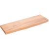 vidaXL Ripiano Muro Marrone Chiaro 60x20x2 cm Massello Rovere Trattato, Piano, ripiano portaoggetti, ripiano in Legno, ripiano, mensola pensile